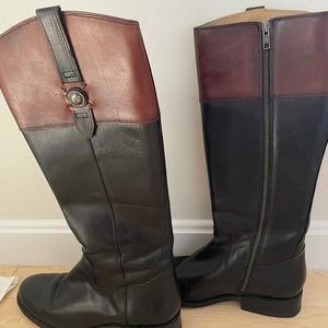 Frye two tone boots